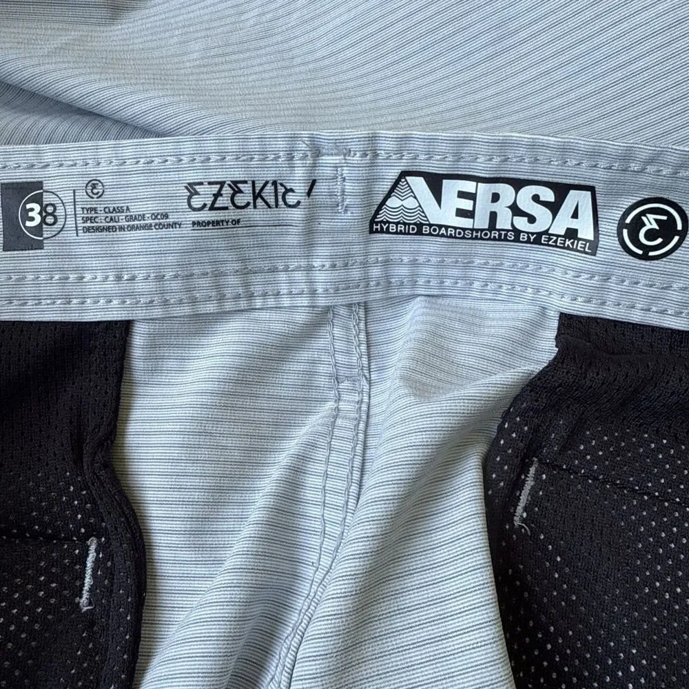 Ezekiel Shorts Mens 38 Gray Striped‎ Versa Hybrid Board Stretch